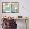 Stupell Industries Textured Layered Aqua Circles 2 pc Framed Floater Canvas Wall Art Set Design by Flora Kouta